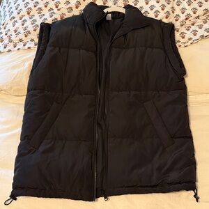 Black Puffer Vest H&M